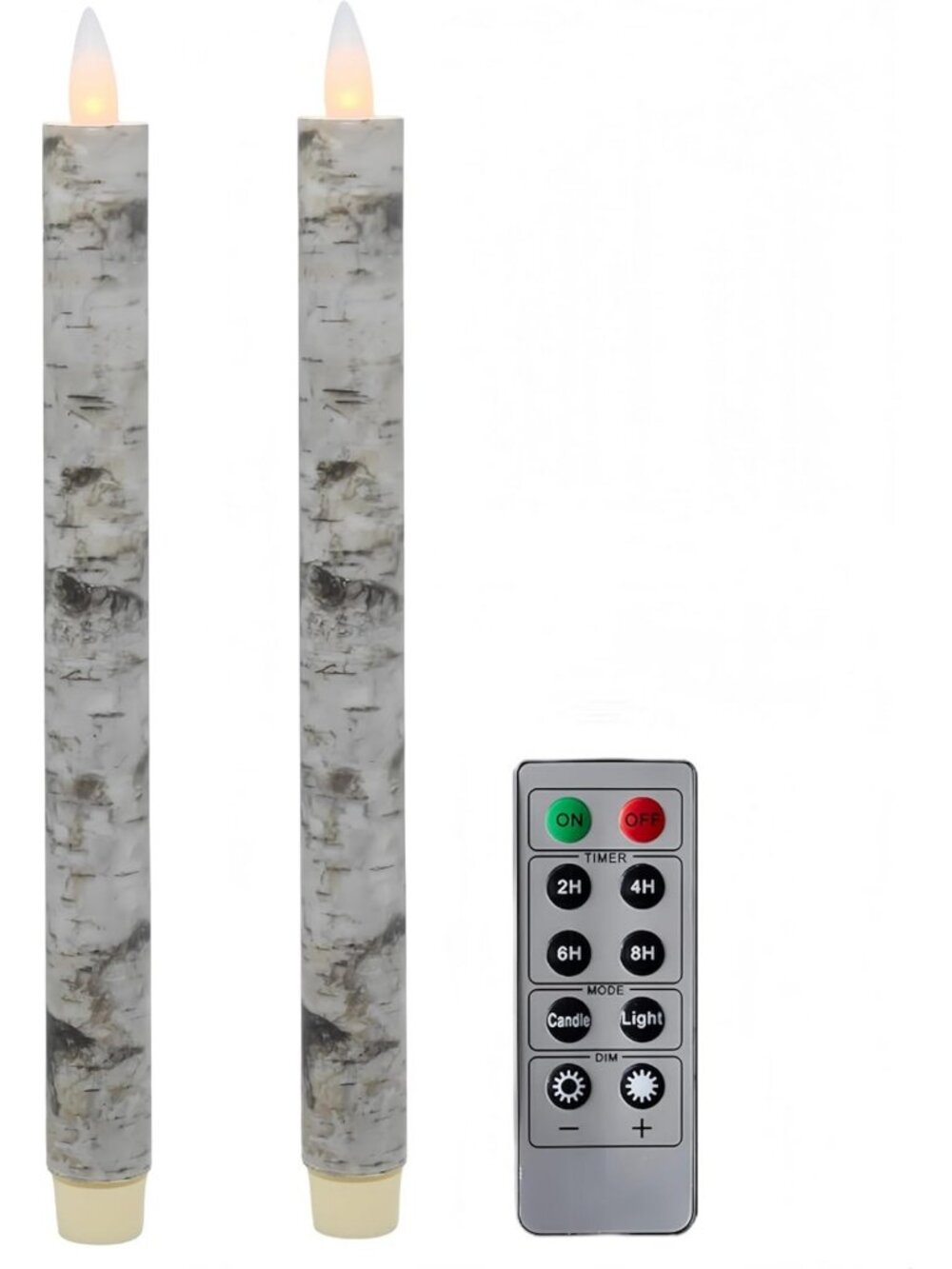 Flickering Flameless Taper Candles with Remote & Timer - 9" Battery Operated